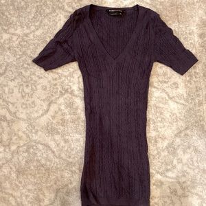 BCBGMaxAzria xs cableknit v neck sweater. Slate blue! NWOT.